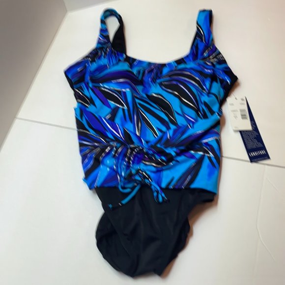 NWT Longitude Front Ruched One Piece swimsuit - Picture 2 of 4